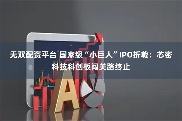 无双配资平台 国家级“小巨人”IPO折戟：芯密科技科创板闯关路终止